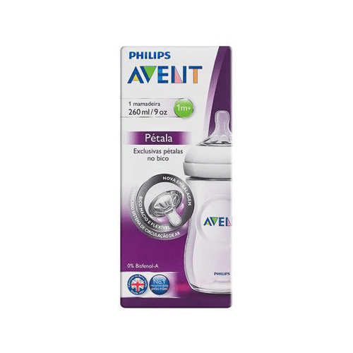 Mamadeira Avent Pétala Transparente 260Ml