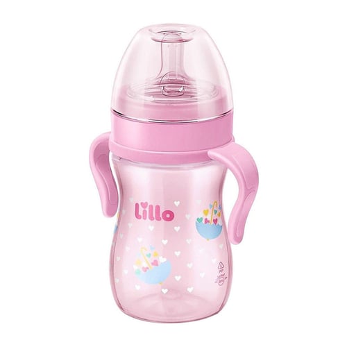 Imagem do produto Mamadeira Lillo Super Evolution Com Alça Rosa De 240Ml