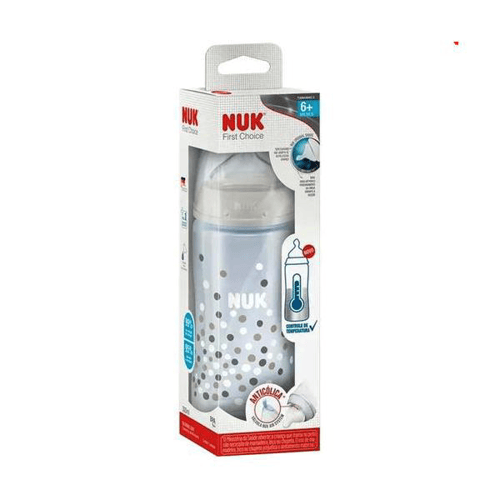 Mamadeira Nuk First Choice Controle Temperatura Branco Tamanho 2 300Ml Ref: Pa70692N