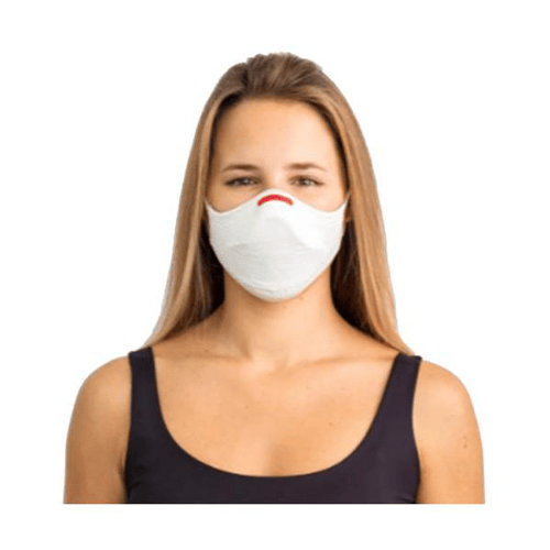 Máscara De Proteção Fiber Knit Air Tamanho M Branca + 30 Filtros De Proteção + Suporte 3D