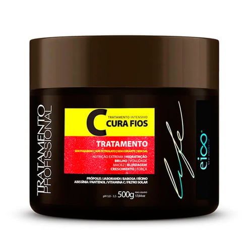 Imagem do produto Máscara De Tratamento Eico Life Cura Fios 500G