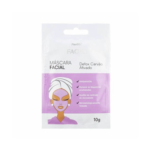 Imagem do produto Mascara Facial De Argila Detox Carvao Ativado Panvel Faces 10G