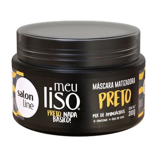 Máscara Matizadora Preto Salon Line Meu Liso 300G