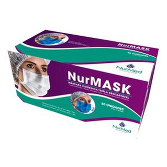 Mascara Nurmask Com 50 Tripla Com Elastico Azul