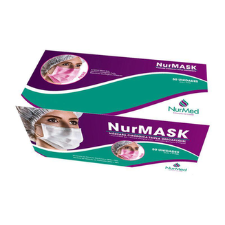 Mascara Nurmask Com 50 Tripla Com Elastico Rosa