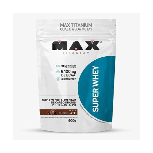 Imagem do produto Max Titanium Super Whey Refil 900G Chocolate