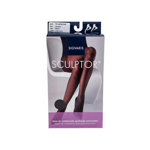 Meia Calça Legging Sigvaris Sculptor 1520Mmhg Ponteira Aberta - M Tamanho Médio Curto M1