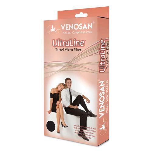 Meia Venosan Ultraline 3/4 2030 Mmhg Cor: Preto  Tam: G