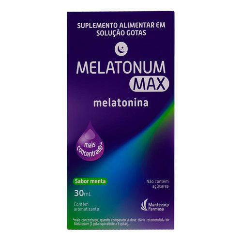 Melatonum Max Melatonina sabor Menta gotas 30ml (Validade: 31/12/2024)