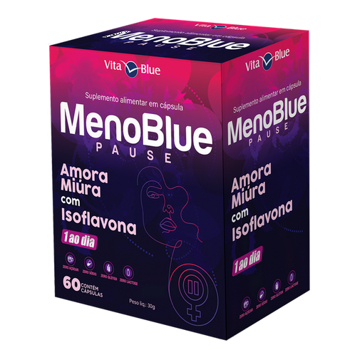 Meno Blue Pause Suplemento Alimentar Vita Blue 60 Cápsulas