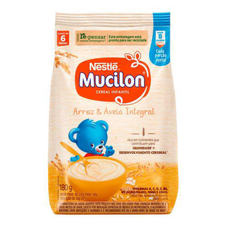 Mucilon Cereal Infantil Arroz E Aveia Sachê 180G