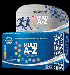 Imagem do produto Multi Az Multivitamínico 500Mg 60 Cápsulas Bio Nature