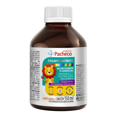 Multivitamínico Kids Drogarias Pacheco Laranja 150Ml