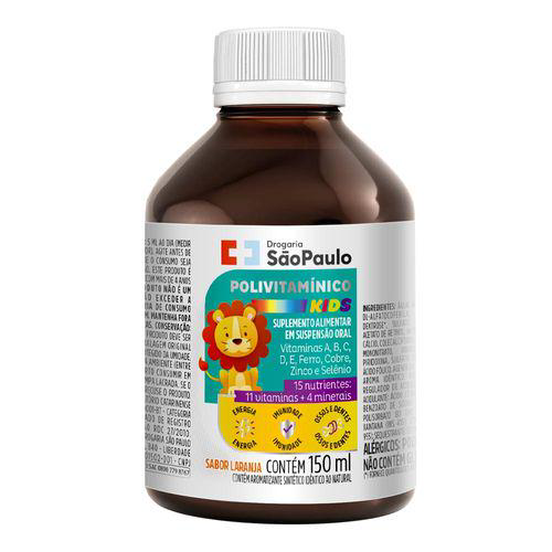 Imagem do produto Multivitamínico Kids Drogarias São Paulo Laranja 150Ml