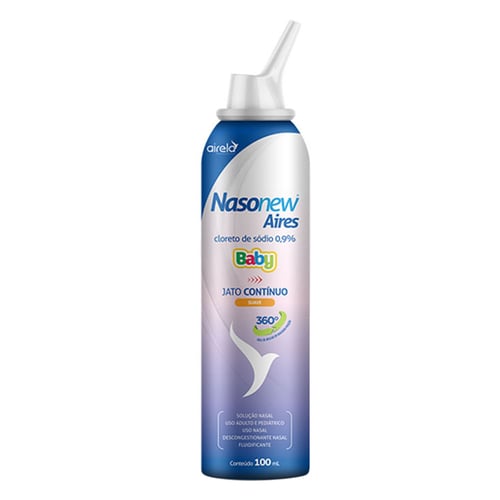 Nasonew Aires Baby Jato Suave Contínuo Nasal 0,9% 100Ml