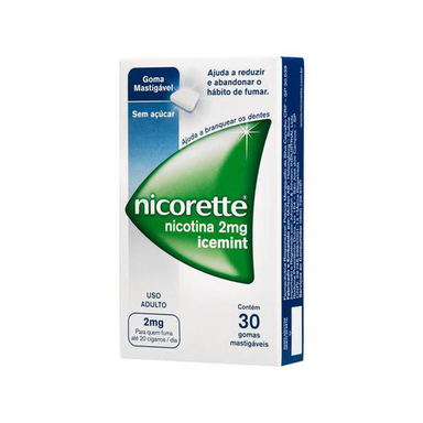 Nicorette - Icemint 2Mg 30 Gomas Mastigáveis