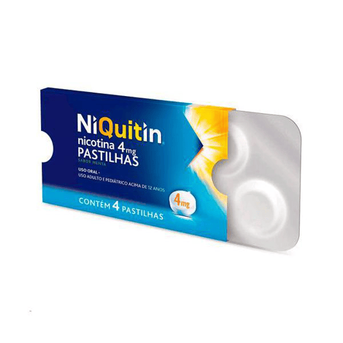 Niquitin 4Mg 4 Pastilhas Sabor Menta