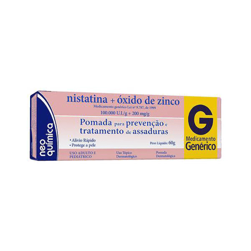 Imagem do produto Nistatina+Oxido - De Zinco Pomada 60G N Quim Brainfarma Genérico