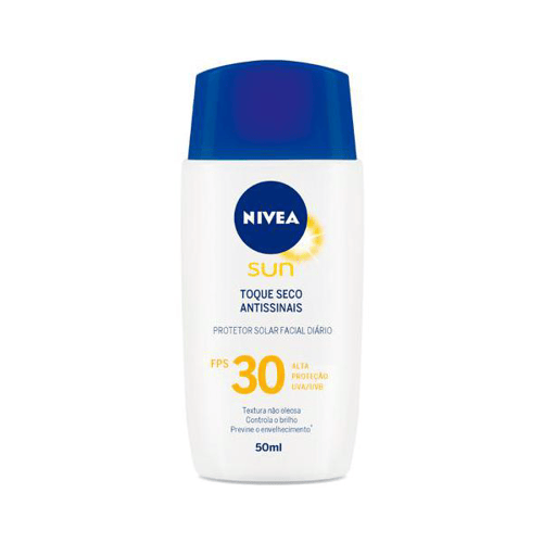 Nivea Sun Protetor Solar Toque Seco Antissinais Fps30 50Ml