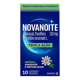 Novanoite Passiflora 320Mg Tripla Ação Com 10 Comprimidos Revestidos