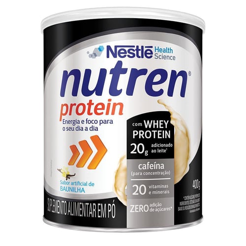 Imagem do produto Nutren Protein Sabor Baunilha 400G Whey Protein+Cafeína