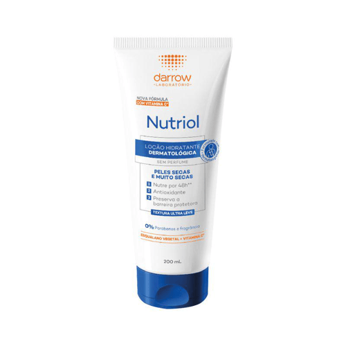 Nutriol Hidratante 200Ml Loção Sem Perfume Peles Secas E Muito Secas