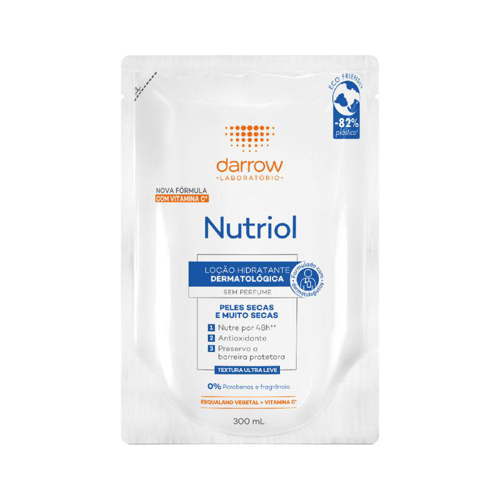 Nutriol Hidratante 300Ml Loção Sem Perfume Peles Secas E Muito Secas Refil