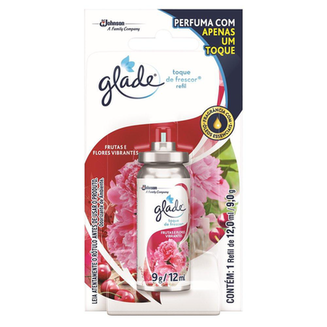 Odorizador De Ambiente Glade Frutas E Flores Vibrantes Toque Frescor Refil 12Ml