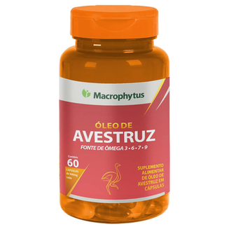 Imagem do produto Óleo De Avestruz 500Mg Ômega 3, 6, 7 E 9 60 Cápsulas Macrophytus