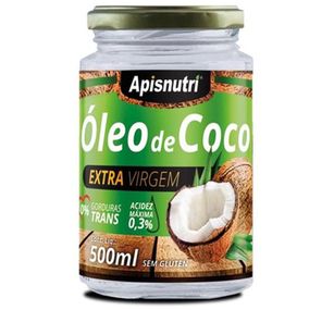 Óleo De Coco Extra Virgem 500Ml Apisnutri