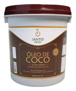 Imagem do produto Óleo De Coco Extravirgem Balde 3,2L Santo Óleo