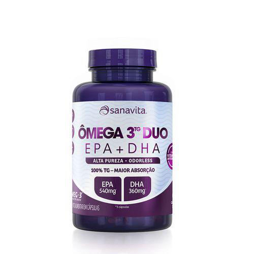 Ômega 3 Duo Epa + Dha Alta Pureza E Inodoro Frasco 60 Cápsulas Sanavita