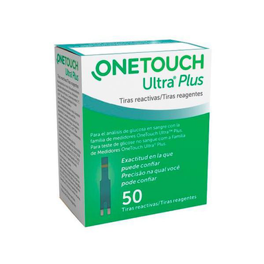 Tiras Reagentes OneTouch Ultra Plus Com 50 Unidades