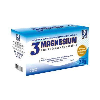 3 Magnesium 500Mg 60 Cápsulas