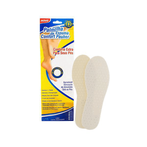 palmilha ortho pauher confort pauher 33 34 unissex com 1 par