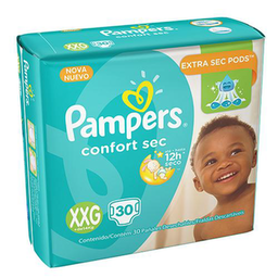 Pampers Total Confort Mega Fralda Tamanho Extra Extra Grande Com 30 Unidades