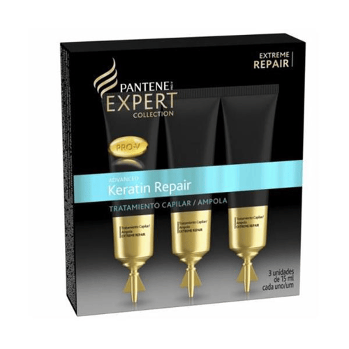 Imagem do produto Pantene Expert Ampola De Tratamento Keratin Com 3 Unidades 15 Ml Cada