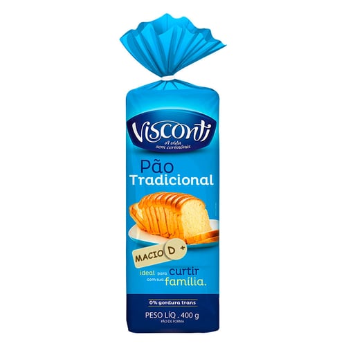 Imagem do produto Pão De Forma Visconti Tradicional Com 400G