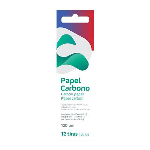 Papel Carbono Dupla Face Azul/Vermelho Com 12 Af Do Brasil