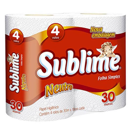 Imagem do produto Papel - Higiênico Sublime Natural Com 4 Rolos