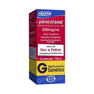 Paracetamol 200Mg 15Ml - Teuto Genérico