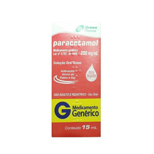 Paracetamol 20Mg/Ml Sabor Tangerina Com 15Ml - Greenpharma Genérico