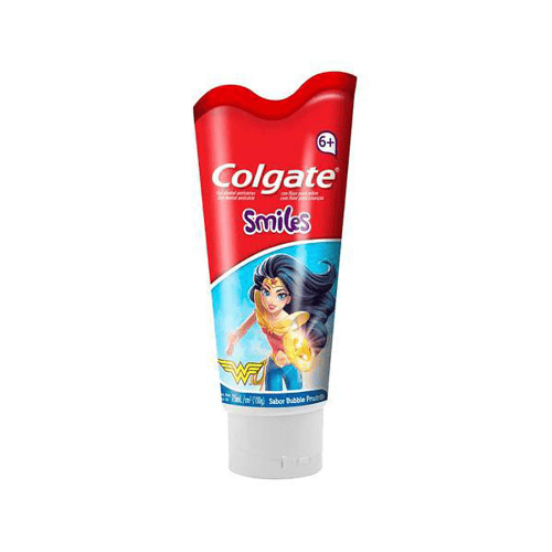 Pasta De Dente Colgate Smiles Batman & Mulher Maravilha Com 100G