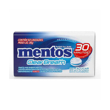 Pastilha Mentos 30 Minutos Peppermint 35 Gramas