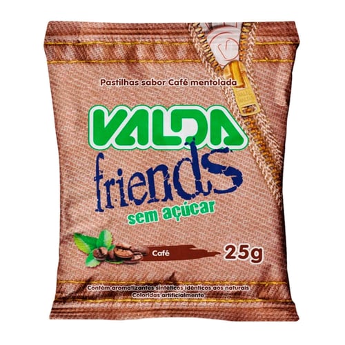 Pastilha Valda Friends Sabor Café Sem Açucar 25G