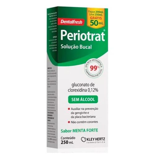 Periotrat Enxaguante Bucal Antisséptico Menta Forte 250ml