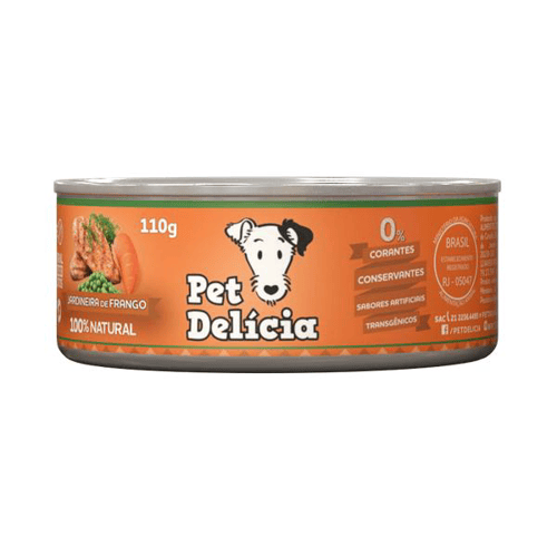 Pet Delícia Para Cães Jardineira De Frango 110G