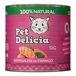 Pet Delícia Para Gatos Maravilha De Frango Lata