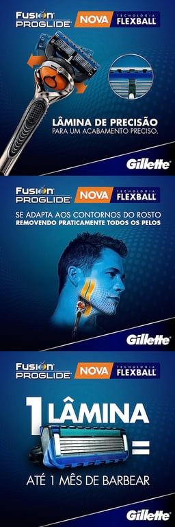 Aparelho de Barbear Gillette Fusion Proglide FlexBall com 1 Unidade + 1 Carga