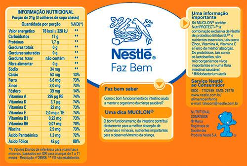 Imagem Complementar da Bula do mucilon - multi cereais com 400 gramas